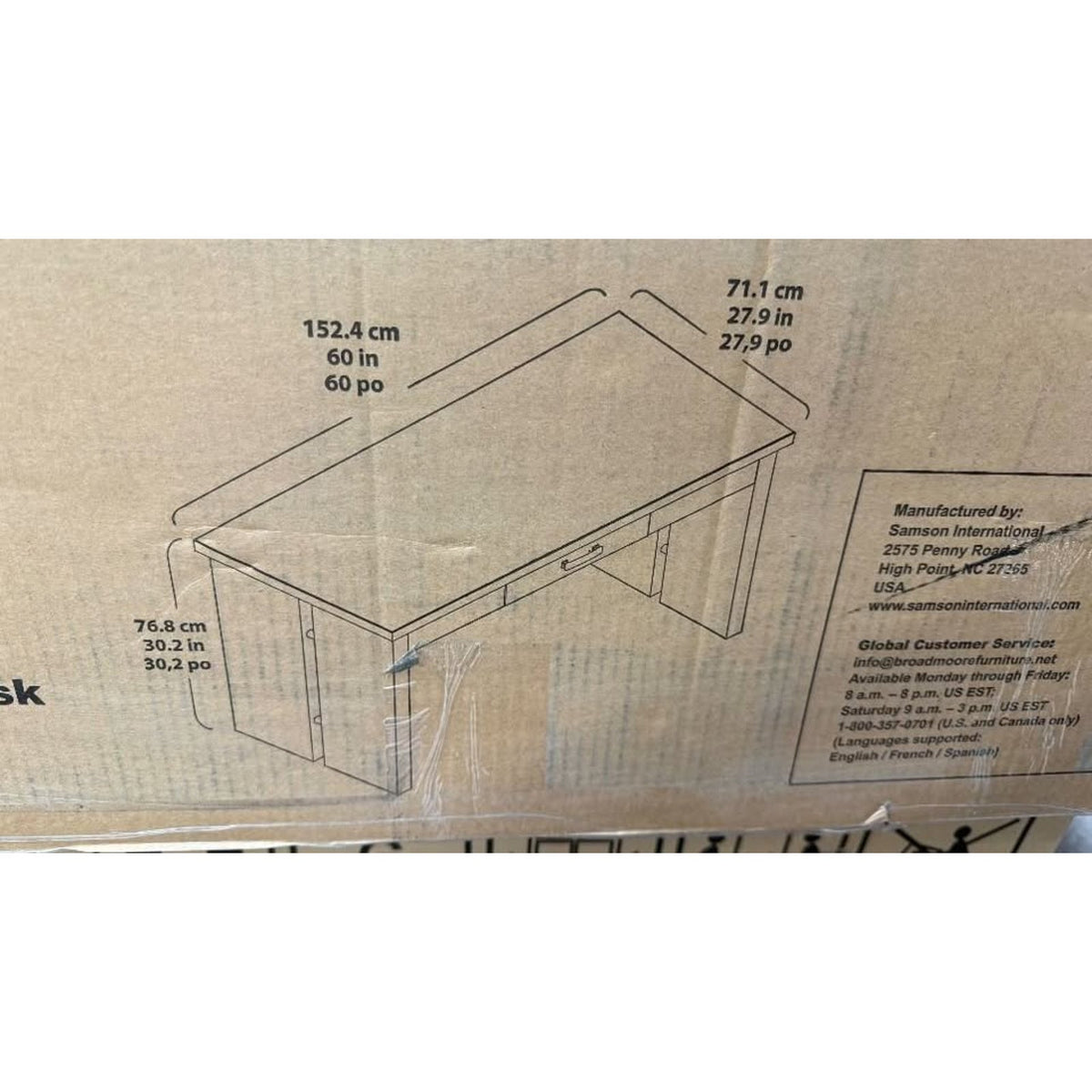 Zealand 60” Writing Desk