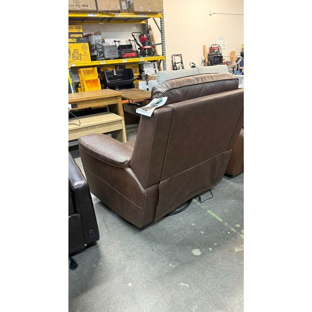 Flexsteel Griffin Italian Leather Power Recliner with Power Headrest and Lumbar