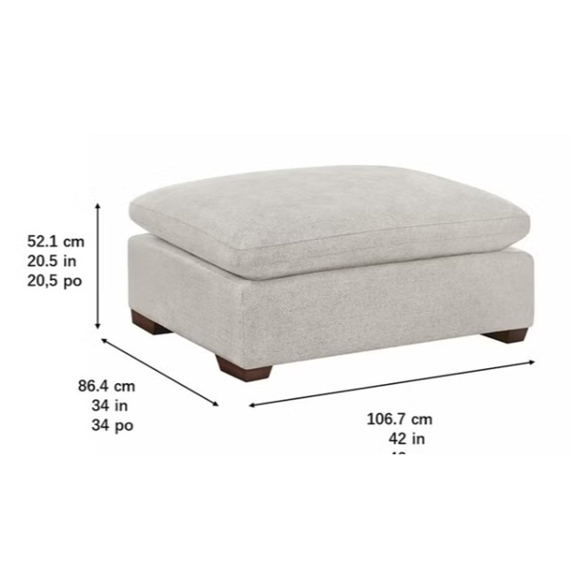 Thomasville Lowell Fabric Ottoman