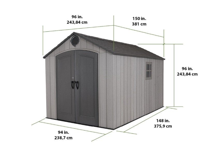 Lifetime Resin Outdoor 8' x 12.5' Storage Shed