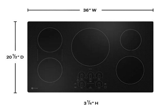 GE Profile 36" INDUCTION Cooktop with Touch Controls, Power Boil, WiFi Connect