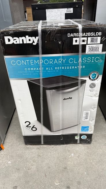 Danby 2.6 cu. ft. Compact Fridge in Stainless Steel Look