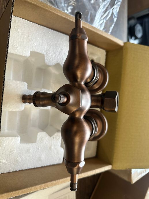 Antique-Style Diverter Tub Wall-Mount Faucet