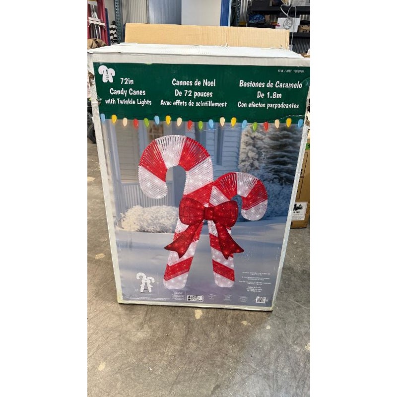 72" Candy Canes with LED Twinkle Lights