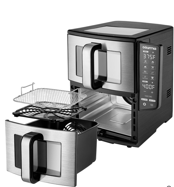 Gourmia 11-QT. Dual Basket Air Fryer with Smart Finish & 4-Layer Cooking