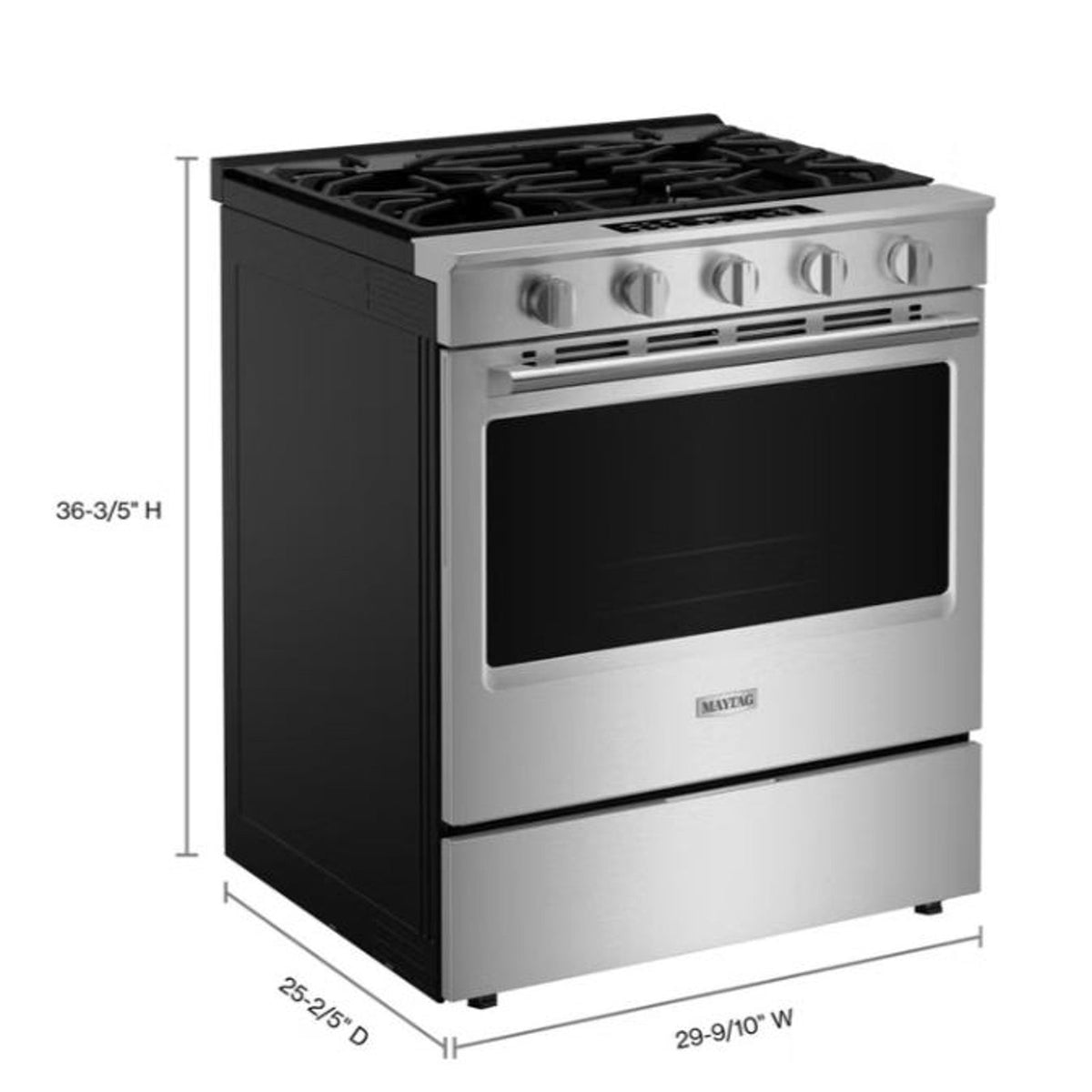 Maytag 5.0 cu. ft. Slide-in Gas Range with Grill Mode and No Preheat Air Fry