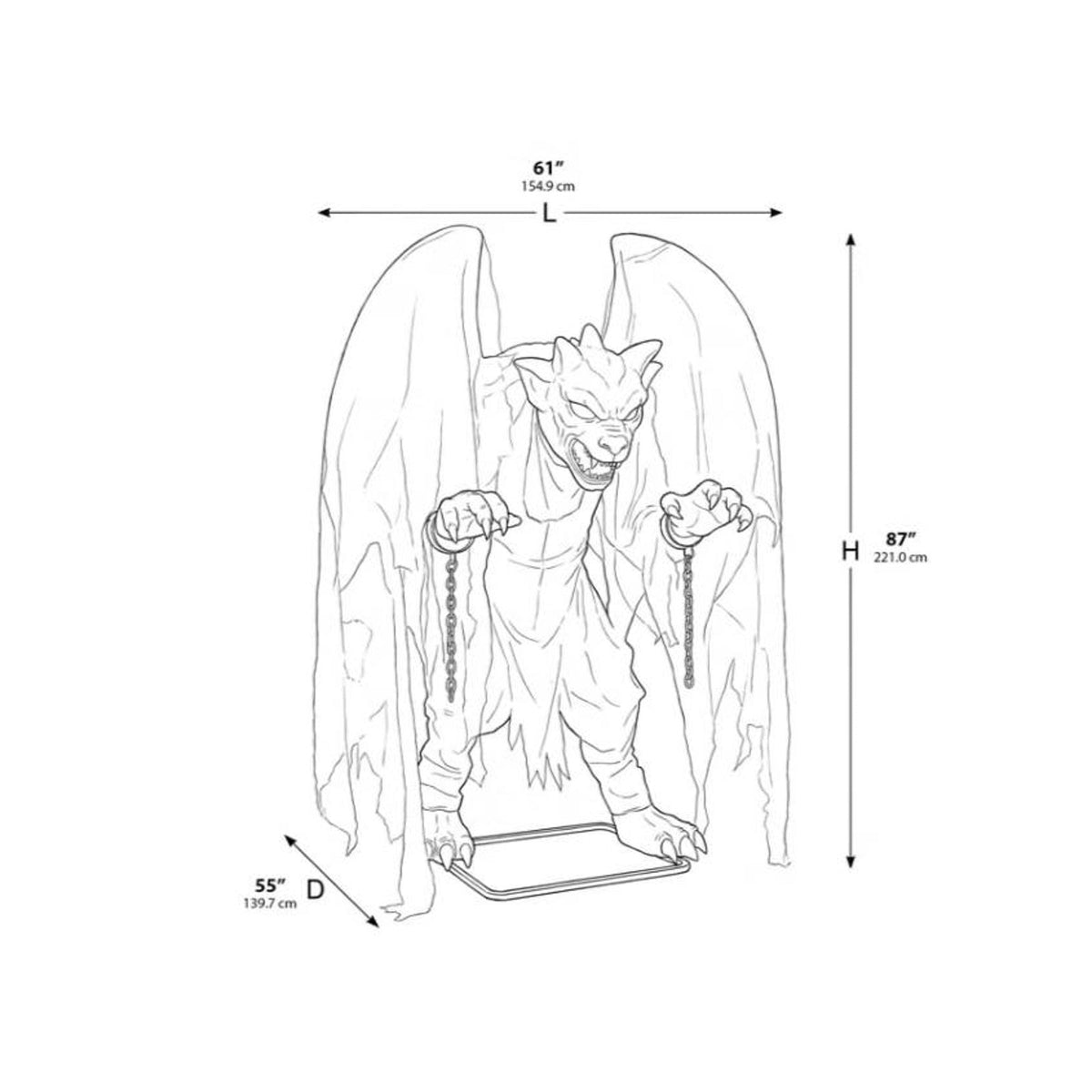 7.3' Animated Gargoyle Brand New