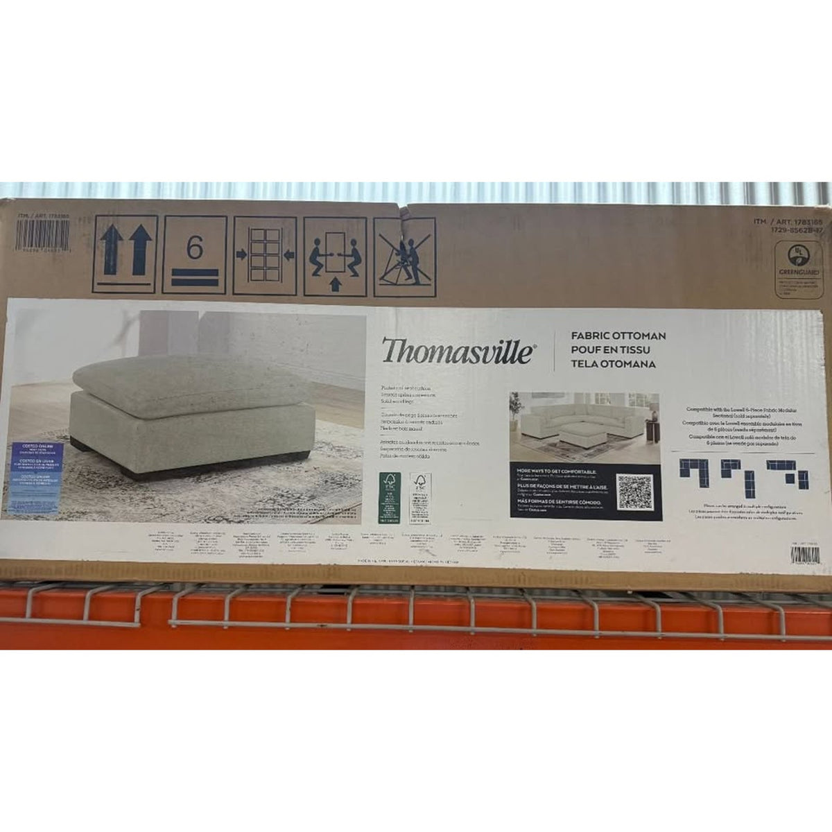 Thomasville Lowell Fabric Ottoman