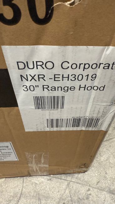 NXR EH Series 30" 800 CFM Under Cabinet Range Hood with Stainless Steel