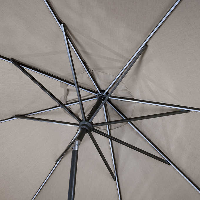 Sunvilla 10' Round Solar LED Market Umbrella