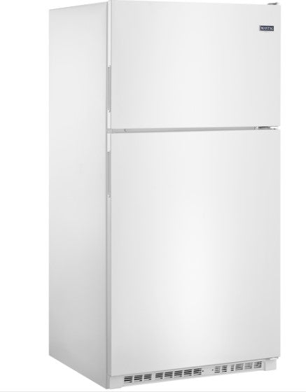 Maytag Top Mount Freezer Refrigerator, 21 cu ft, White