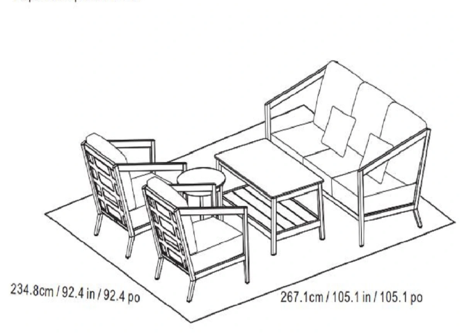 Agio Formia 5-piece Outdoor Patio Seating Set