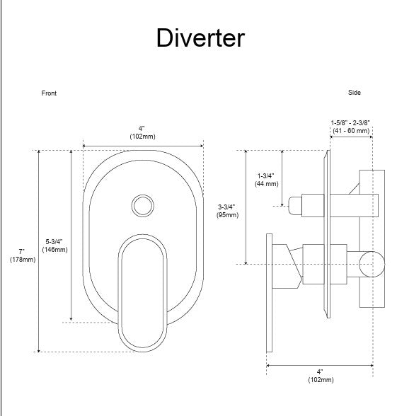 Wingfield Tub and Shower Set with Rainfall Shower Head - Chrome