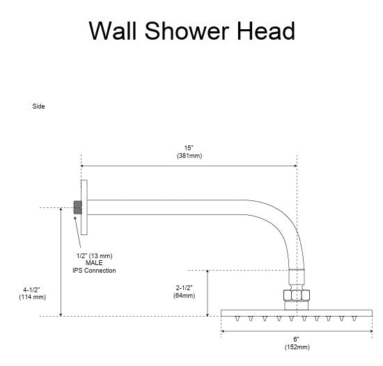 Wingfield Tub and Shower Set with Rainfall Shower Head - Chrome