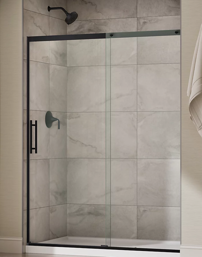 Kohler Prone sliding shower door with 5/16"-thick glass K-REC30620 Color/FinishMatte Black