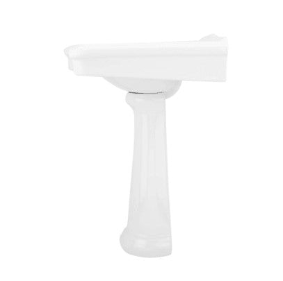 Carden 34" Porcelain Bathroom Sink with Overflow and 3 Faucet Holes at 4" Centers