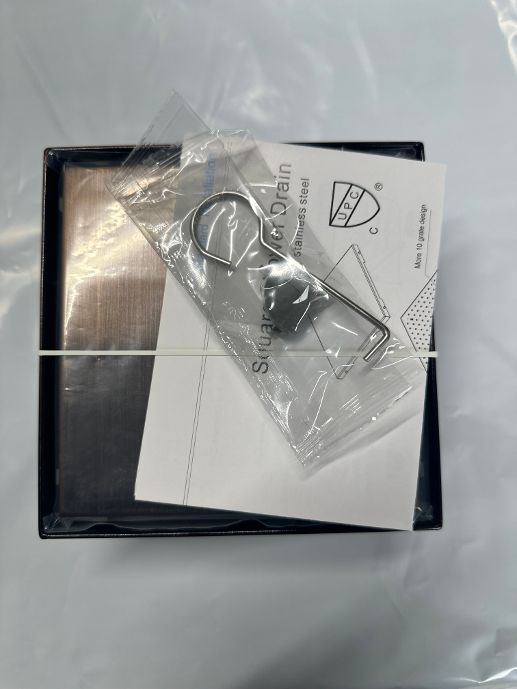 Brushed SS Square Shower drain-6"*6"*2.95"*2"d-ST02 pattern-ORB finish