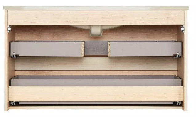 40" Kiah Wall-Mount Vanity and Sink - Light Oak