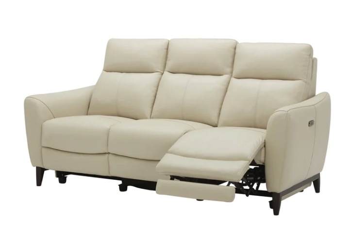 Crosslin Leather Power Reclining Sofa with Power Headrests