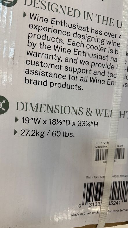 π· Wine Enthusiast 33-Bottle Wine Cooler