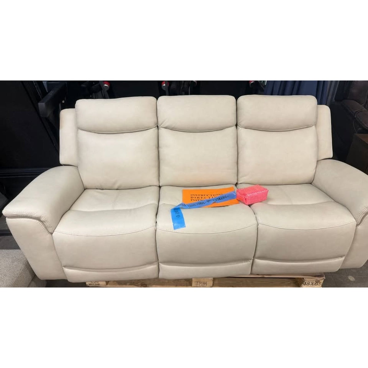 Sanders Leather Power Reclining Sofa with Power Headrests