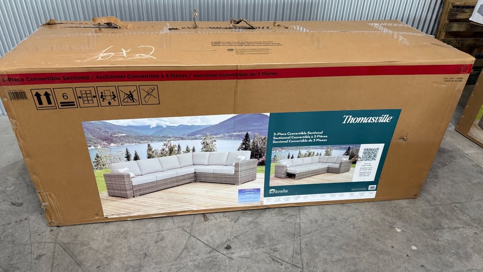 Thomasville Dillard 3-piece Convertible Outdoor Patio Sectional