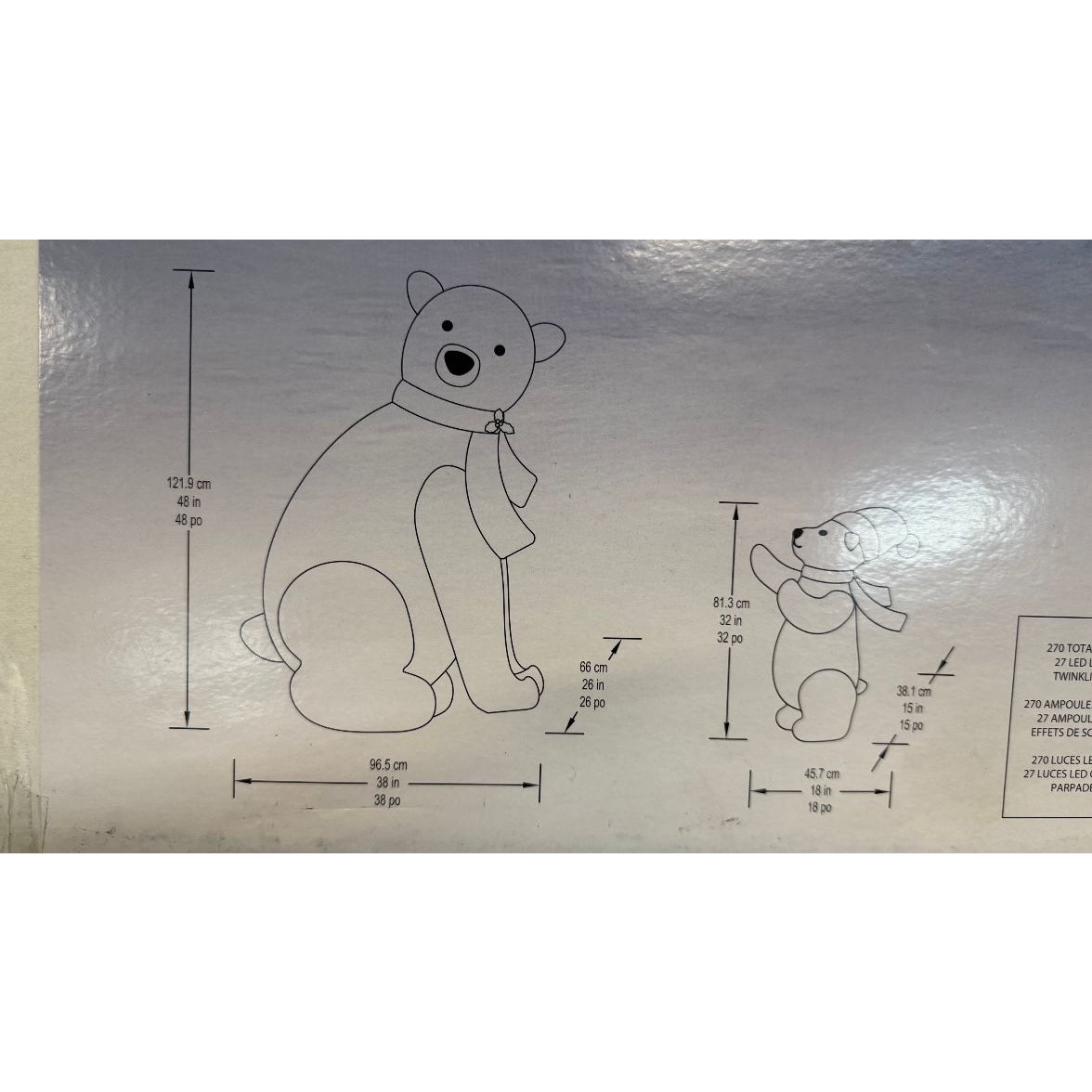 Polar Bears with LED Lights