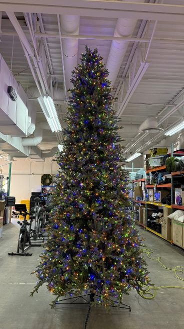 12 ft Pre-Lit Aspen EZ Connect Artificial Christmas Tree, 4430 Color-Changing Radiant Micro LED