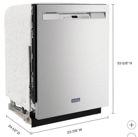 Maytag Front Control Dishwasher with Dual Power Filtration