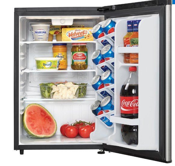 Danby 2.6 cu. ft. Compact Fridge in Stainless Steel Look