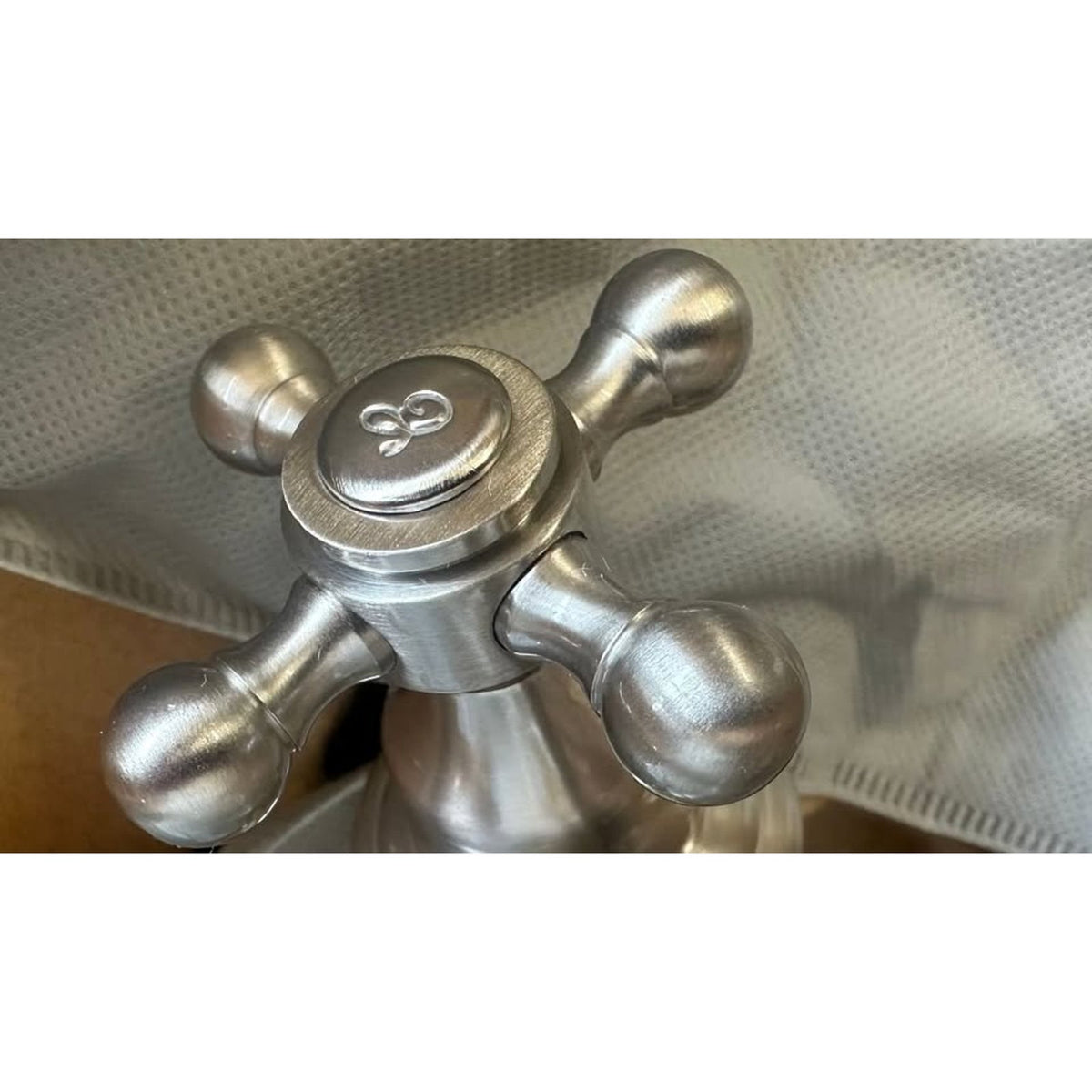 1 Set of Lavatory Faucet Handles - Brushed Nickel