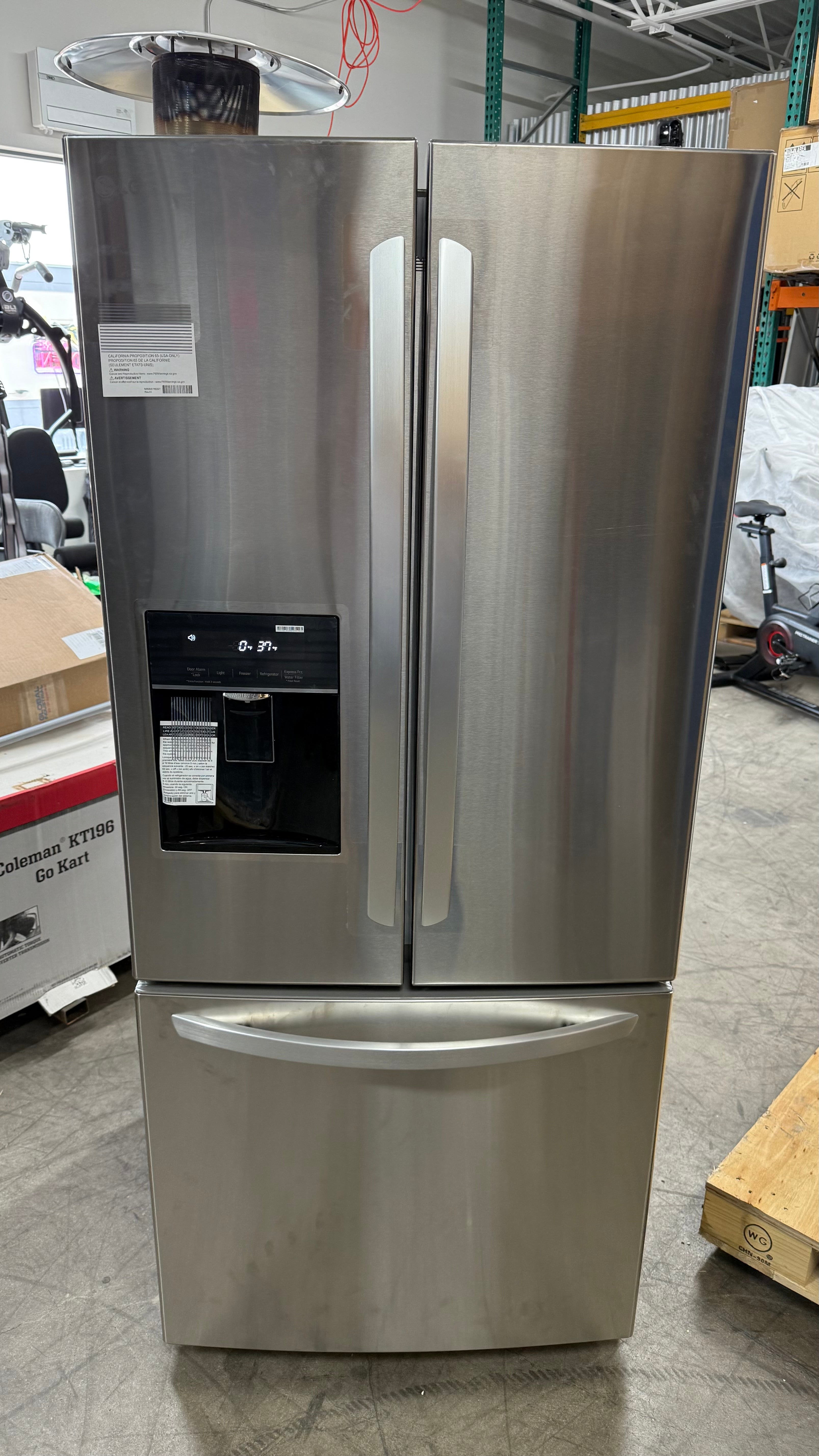 LG 21.8 cu. ft. 3-Door Smart French Door Refrigerator with Ice Maker and Water Dispenser