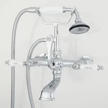 Mini English Telephone Tub Faucet with Hand Shower - Chrome