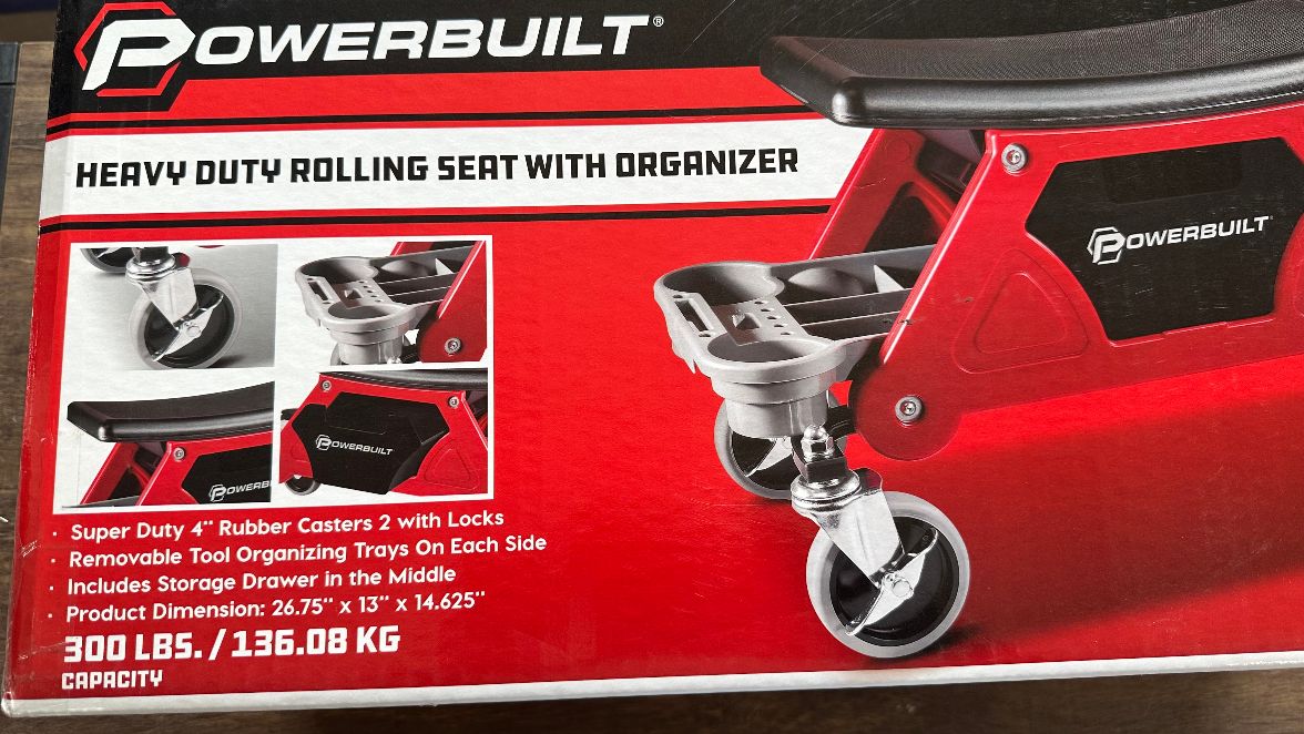 Powerbuilt Heavy Duty Rolling Seat