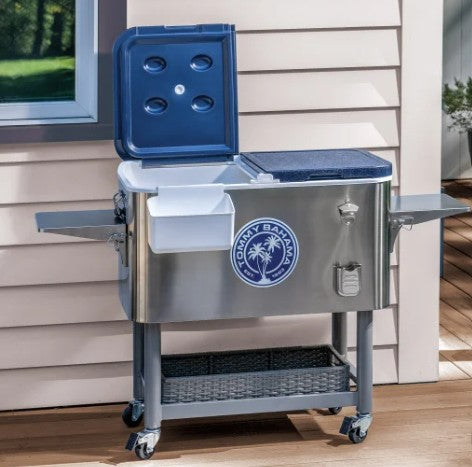 Tommy Bahama 100-quart Stainless Steel Rolling Cooler