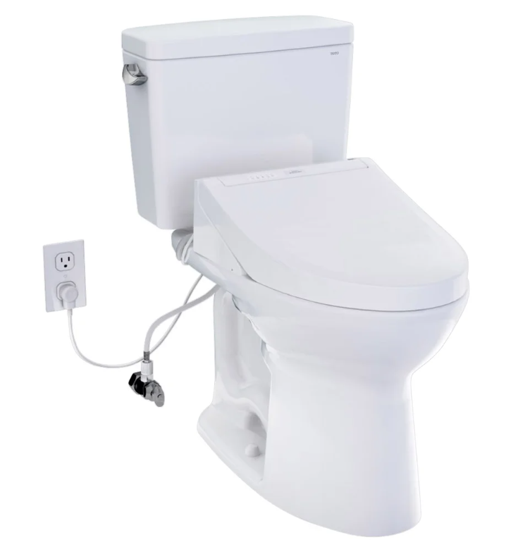 TOTO Drake 2-piece Elongated Toilet with C5 Washlet Bidet Seat