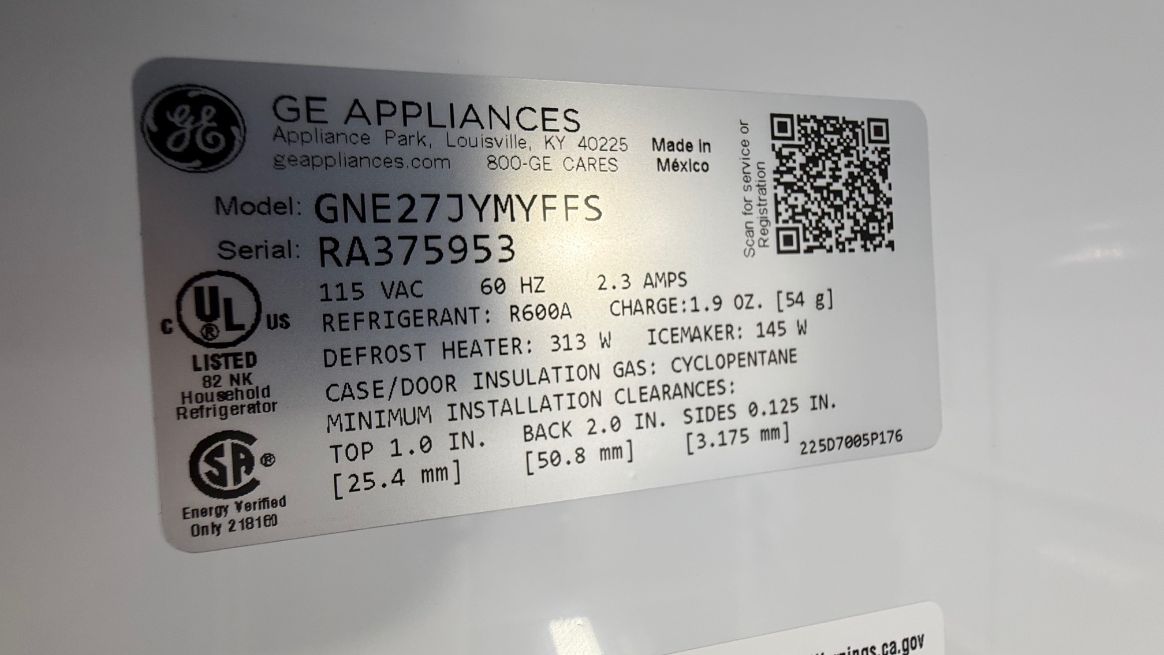 GE 27 cu. ft. French-Door Refrigerator with Internal Water Dispenser