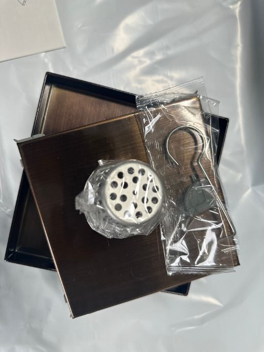 Brushed SS Square Shower drain-6"*6"*2.95"*2"d-ST02 pattern-ORB finish