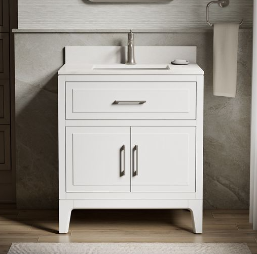 Tio® 30" bathroom vanity cabinet with sink and quartz top