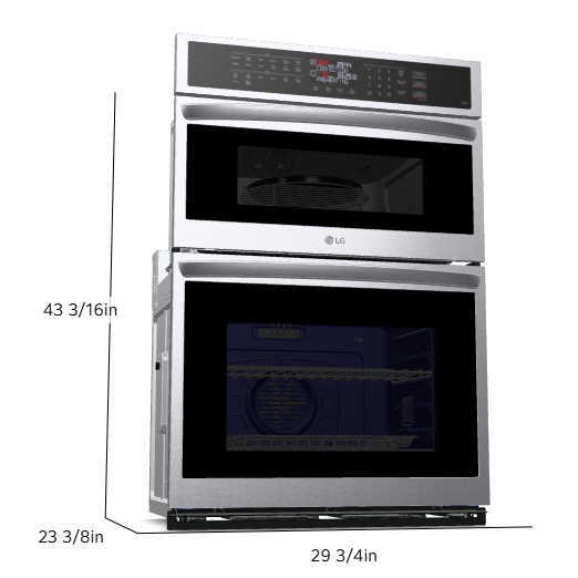 LG 6.4 cu. ft. Smart Combination Wall Oven with Convection and Air Fry