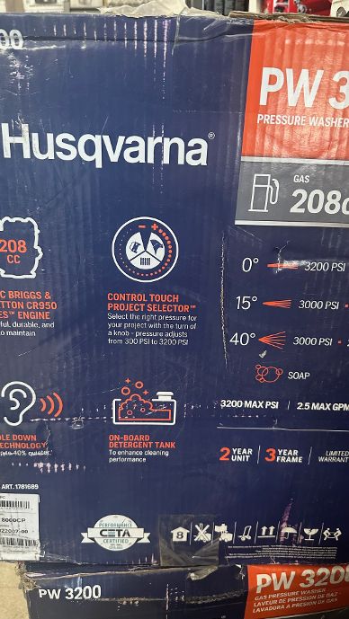 Husqvarna 3200 PSI Gas Powered Pressure Washer